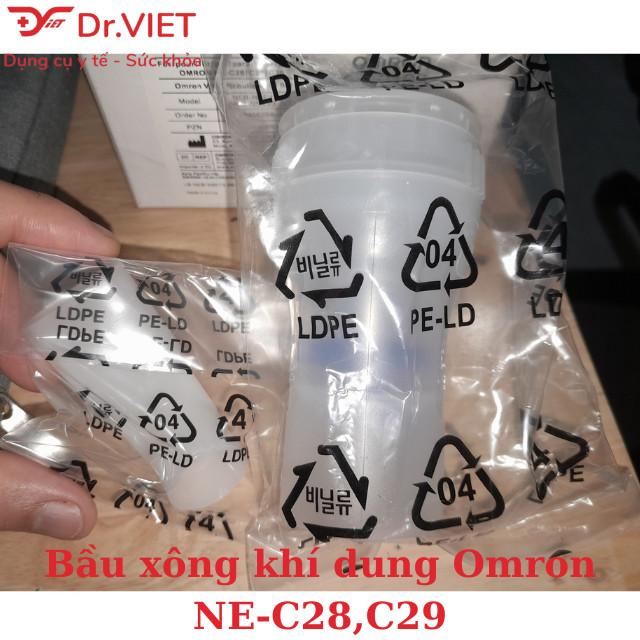 Bầu xông khí dung Omron Các loại Chính hãng -Phụ kiện Dùng cho máy xông mũi họng Omron NE-C28,C29,C30, cho mọi đối tượng