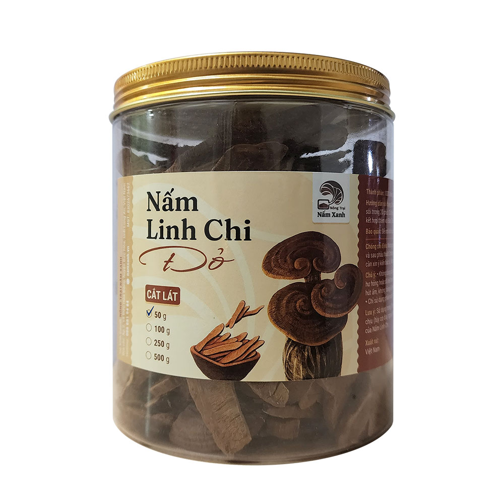 Nấm Linh Chi Đỏ Thái Lát (Còn Nguyên Bào Tử - Dòng Xích Chi) - Nông Trại Nấm Xanh