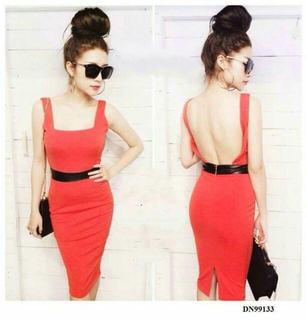 Đầm body hở lưng