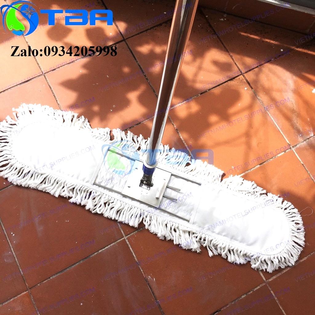 Cây lau sàn công nghiệp bản 100cm cán tăng đơ nhập khẩu với sợi cotton màu trắng cao cấp thấm hút tốt
