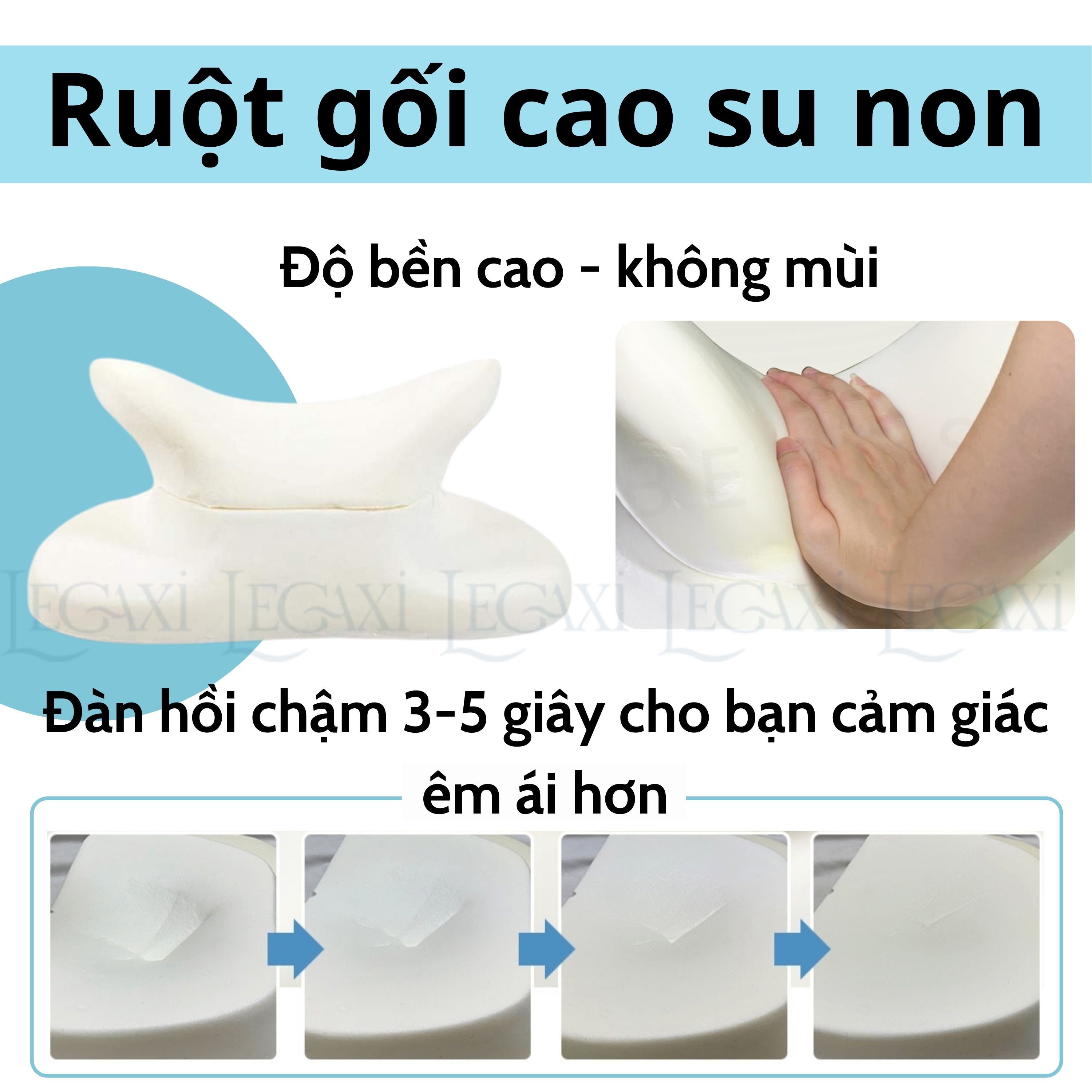 Gối Ngủ Văn Phòng Kết Hợp Tựa Lưng Cao Su Non Gối Kê Đầu Úp Mặt Công Thái Học Giảm Đau Lưng Cổ Vai Gáy Tê Tay Legaxi