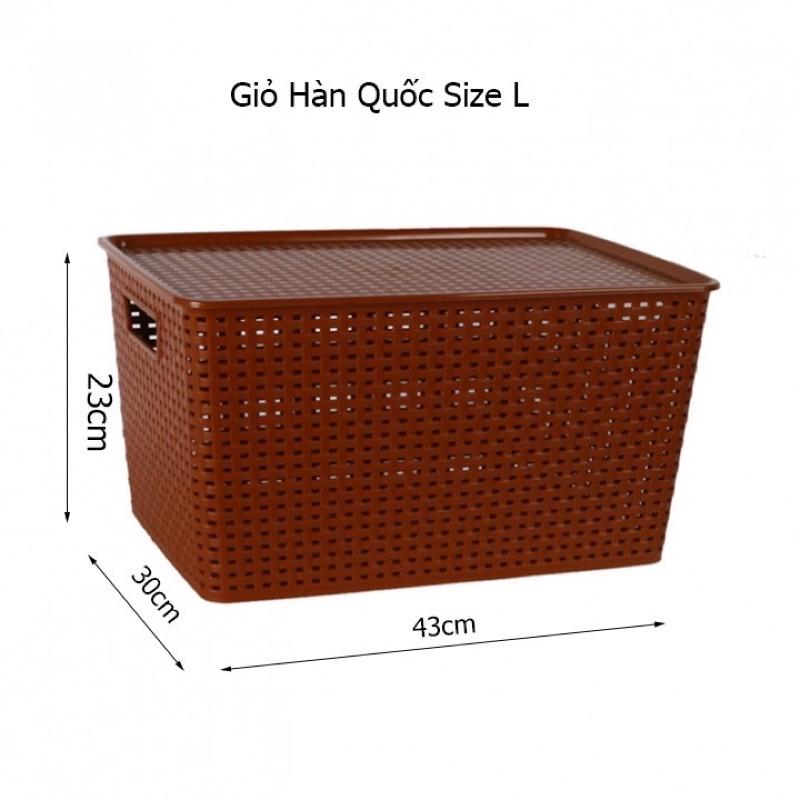 Giỏ đựng đồ giả mây phong cách Hàn Quốc/ Việt Nhật, thùng nhựa đan đủ size nhiều màu