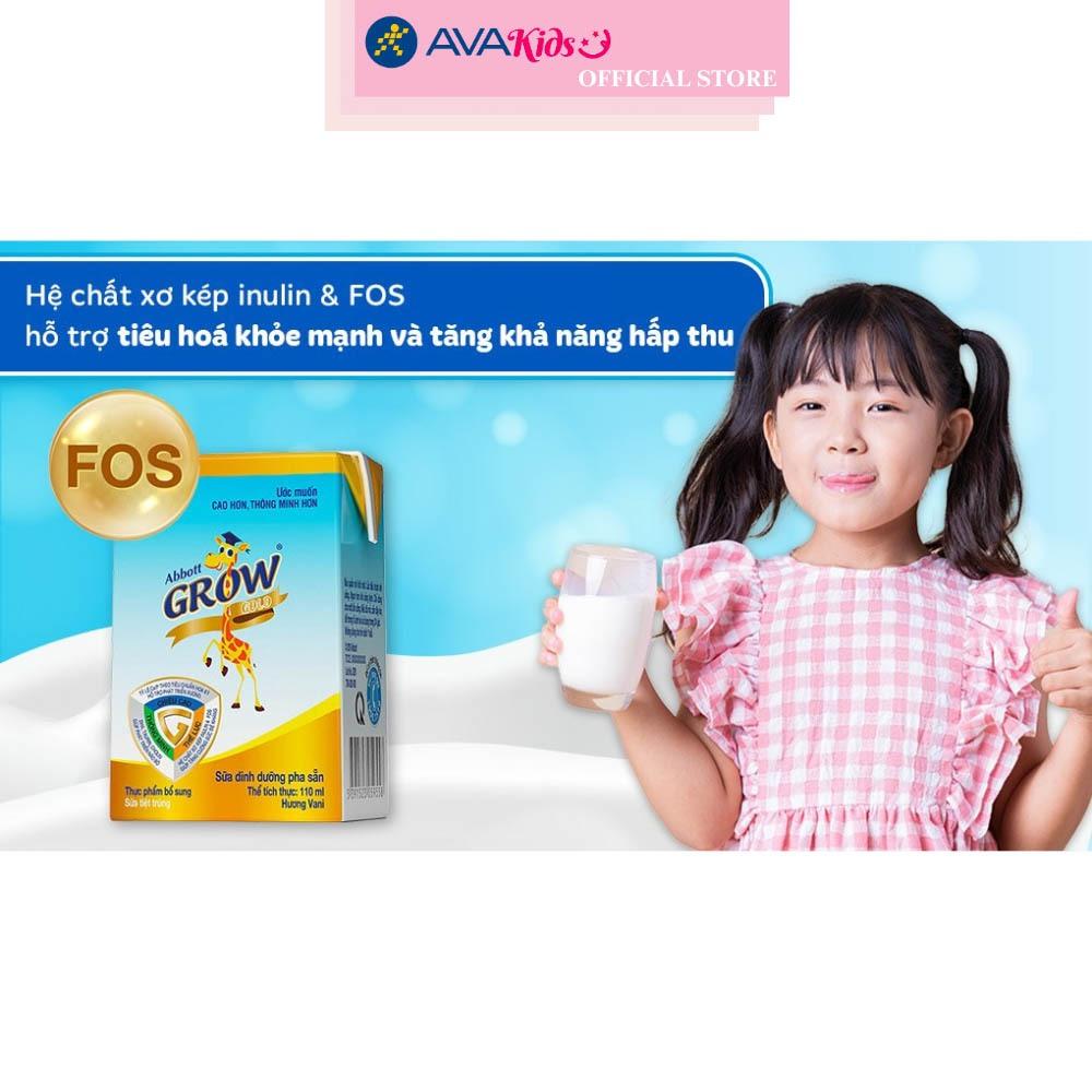 Lốc 4 hộp sữa pha sẵn Abbott Grow Gold hương vani 110 ml (từ 1 tuổi)