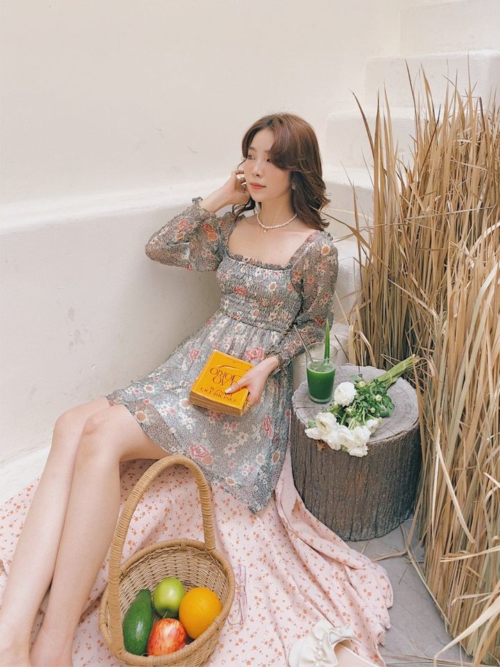 Đầm chun hoa Fenne Garden Dress Gem Clothing SP060445