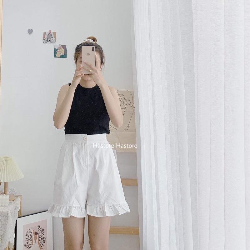 Quần short thô mịn ống bèo