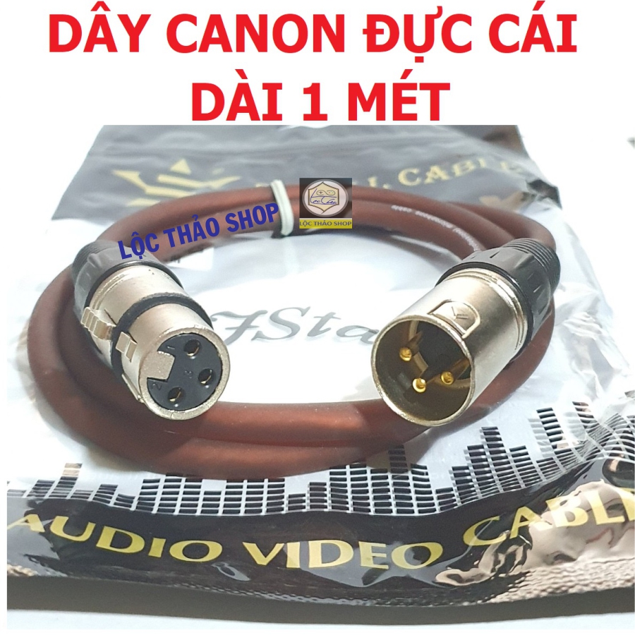 Dây Canon Đực Cái dài 1M 2M 3M 5M (Dây Jack Canon, Dây tín hiệu 2 đầu Canon, Microphone Cable XLR Canon)