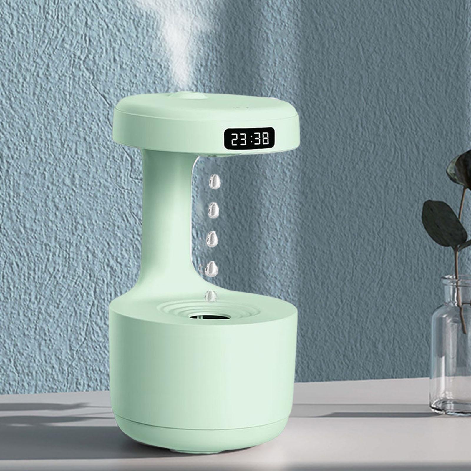 Desktop Humidifier Low Noise 800ml Antigravity Water Drop Night Light