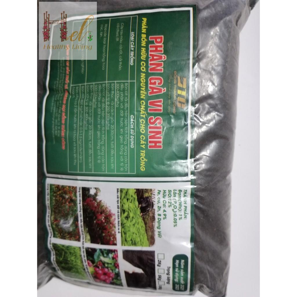 Phân gà ủ hoai phân gà vi sinh hữu cơ Đồng Thành Công loại 2kg Trồng Rau Sạch Bằng Đất Sạch, Xơ Dừa Và Phân Bón Hữu Cơ