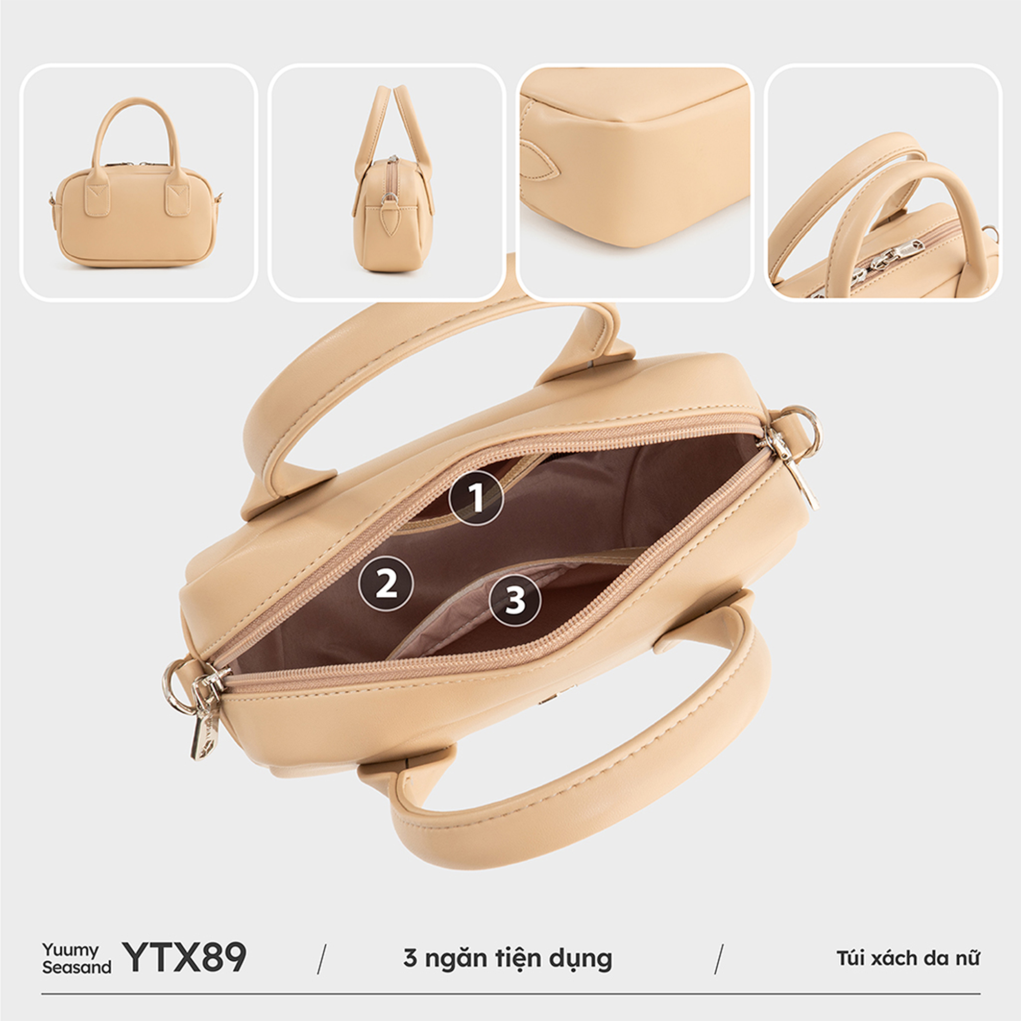 Túi Yuumy ( Thời trang nữ dáng hộp nhỏ gọn tinh tế - Túi xách da Seasand YTX89 )