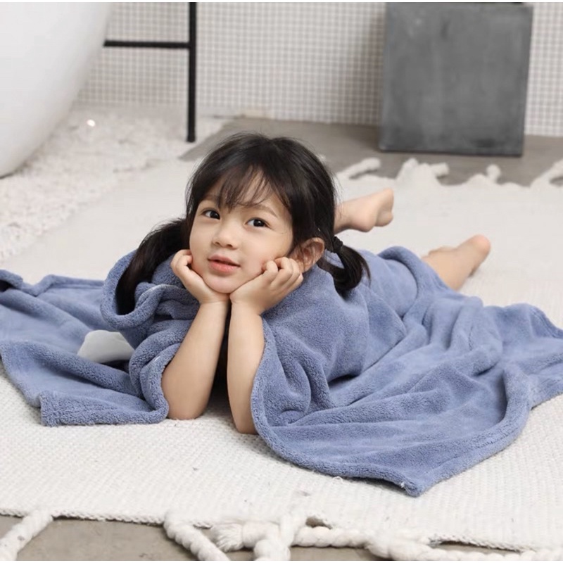 Áo Choàng Cho Bé Có Mũ Lông Cừu MINIIN - Áo Choàng Tắm Dùng Ở Nhà Hoặc Đi Biển - Hàng Chính Hãng