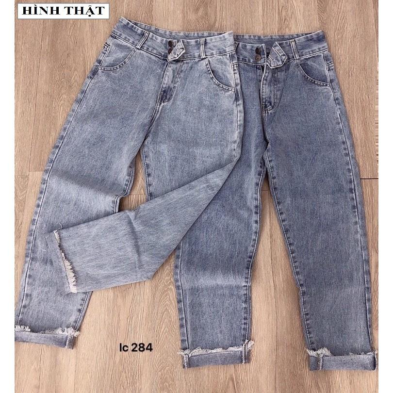 QUẦN JEANS BAGGY NỮ LƯNG CAO FORM CHUẨN – QUẦN BÒ NGỐ LC274