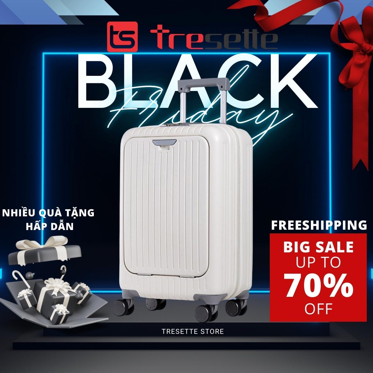 BFQ2ST500KTL: giảm 8% cho đơn từ 500K Vali khóa kéo du lịch nhập khẩu Hàn Quốc Tresette 3789