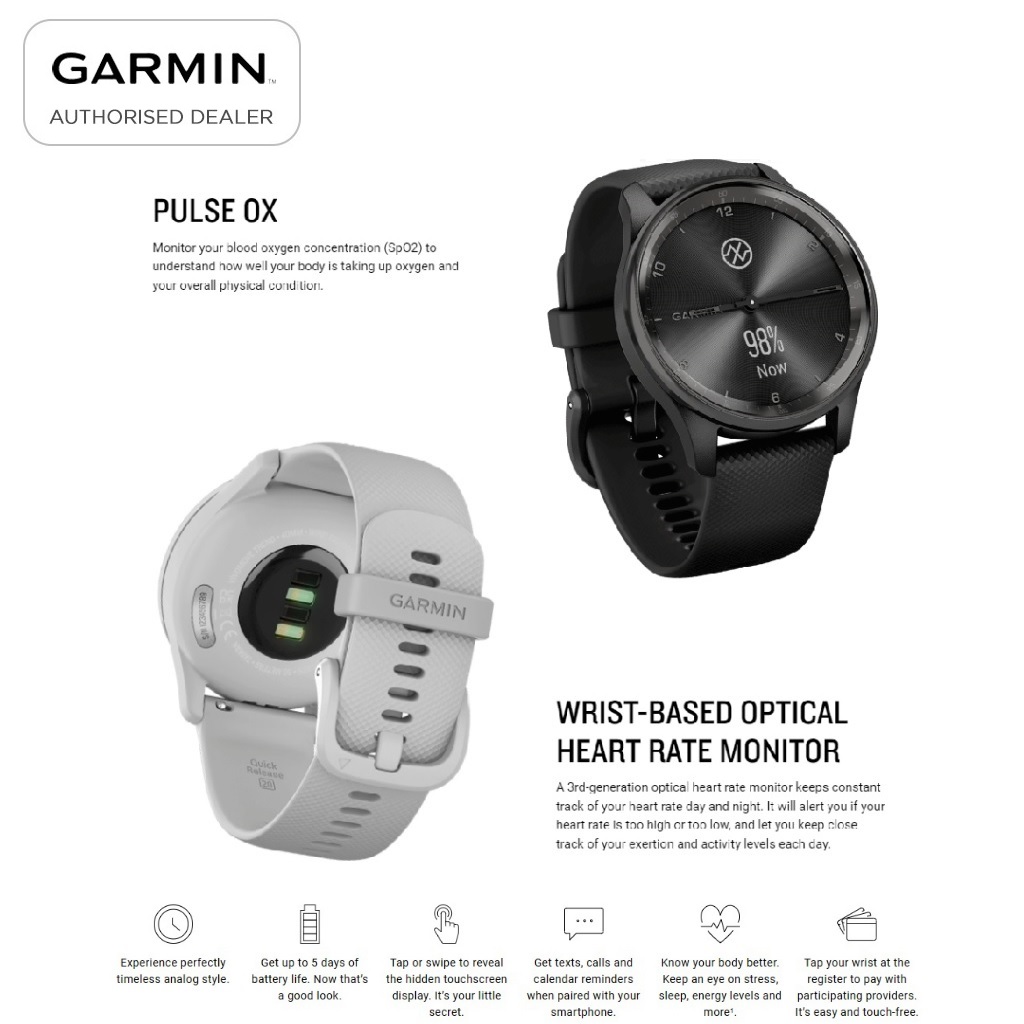 Đồng hồ thông minh Garmin Vivomove Trend - Hàng chính hãng