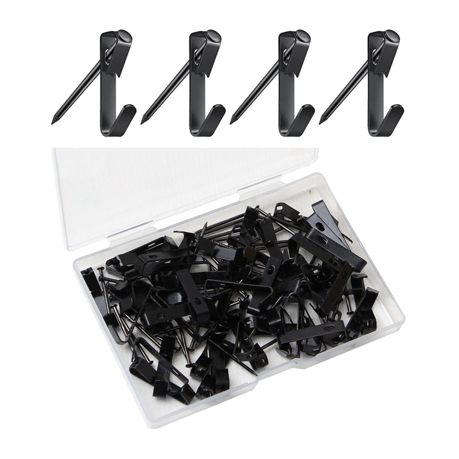 100 Pieces Picture Frame Hooks Metal Picture Hooks for Office Bedroom Home