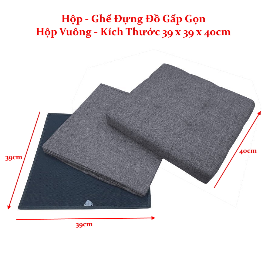 Hộp đựng đồ kiêm ghế ngồi đa năng - Ghế sofa đựng đồ gấp gọn cứng cáp tiện lợi có chọn size, hàng chính hãng miDoctor