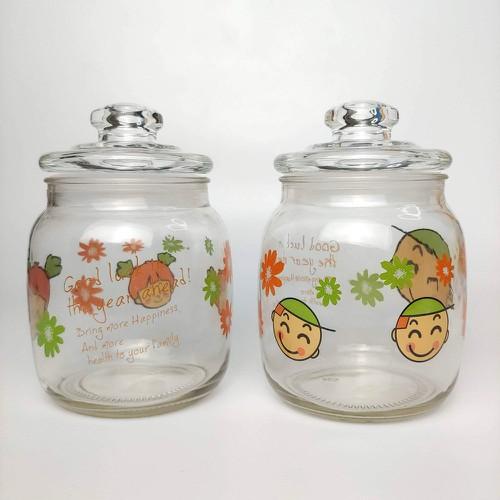 Combo 2 LỌ THỦY TINH dung tích 500ml có nắp hít