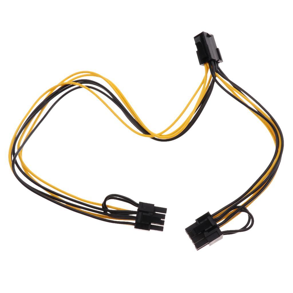 6 Pin PCIe To 2 X 8 Pin PCIe Express Adapter Power Converter Cable For Video