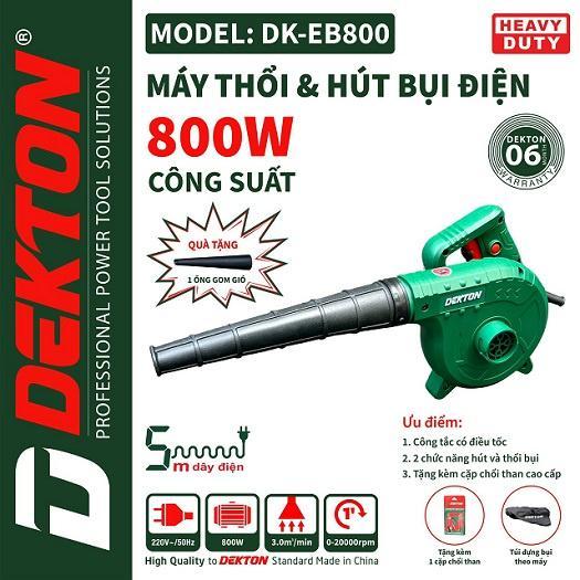 MÁY THỔI BỤI VÀ HÚT BỤI 800W   DK-EB800 DEKTON- HÀNG CHÍNH HÃNG