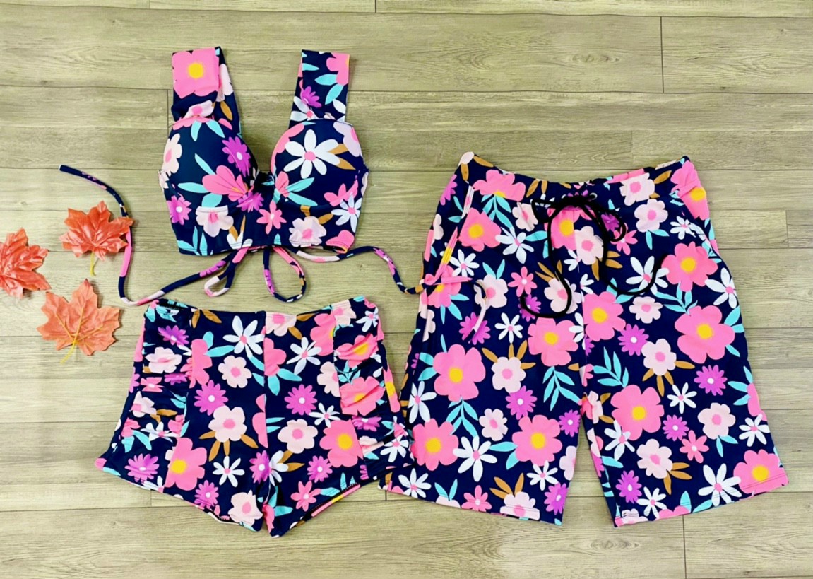 Set Đồ Bơi Nam Nữ 3 Mảnh