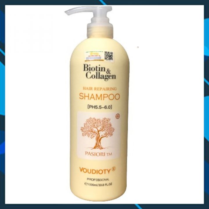 DẦU GỘI VOUDIOTY HAIR REPAIR BIOTIN & COLLAGEN VÀNG NGĂN GÃY RỤNG MỀM MƯỢT 1000ML NEW 2022