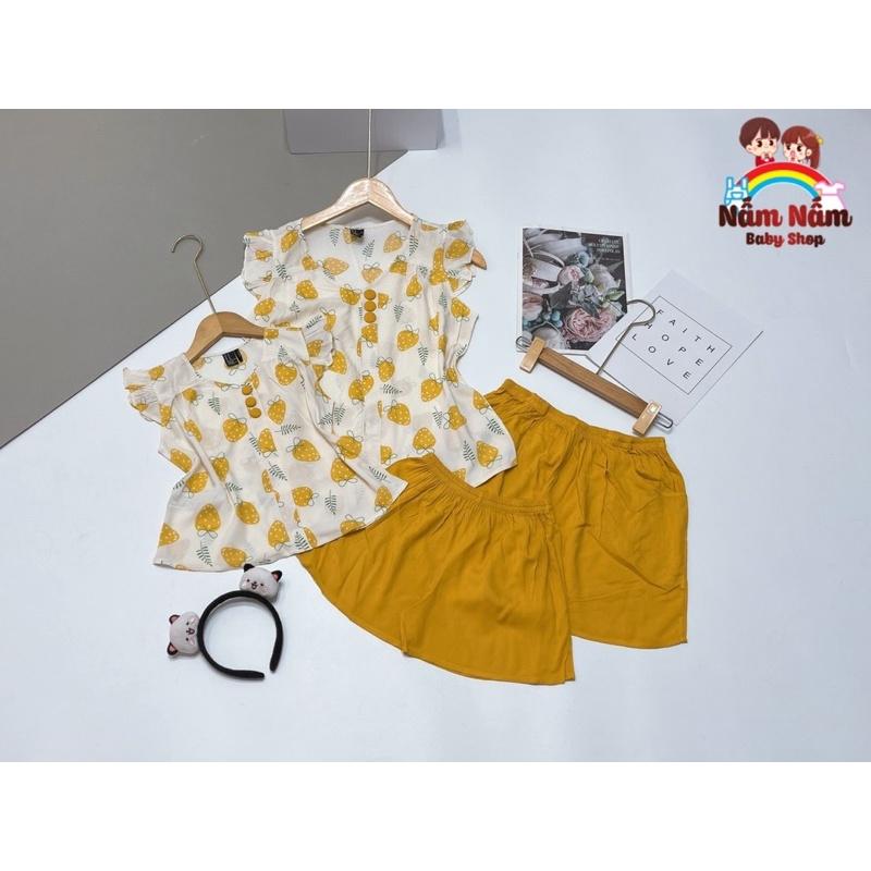 Set đồ đôi mẹ và bé chất lanh