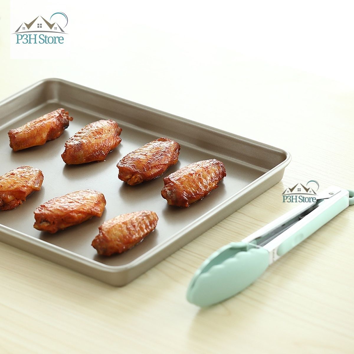 Kẹp gắp thức ăn 9 inches tay cầm Silicone PS-216