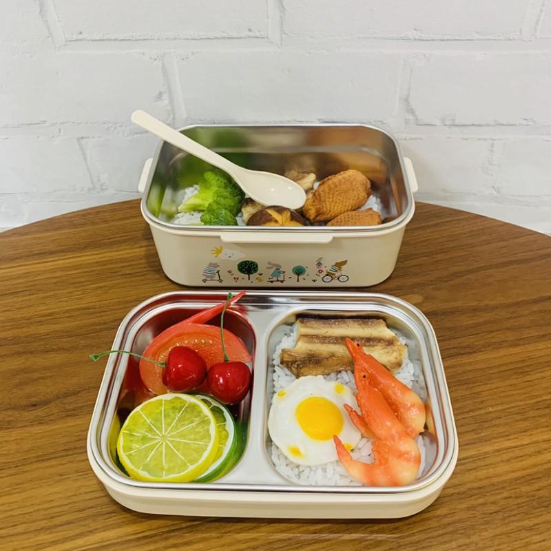 Hộp đựng cơm văn phòng 2 tầng inox 304 cao cấp No 2410,hộp đựng cơm inox giữ nhiệt dùng được cho lò vi sóng