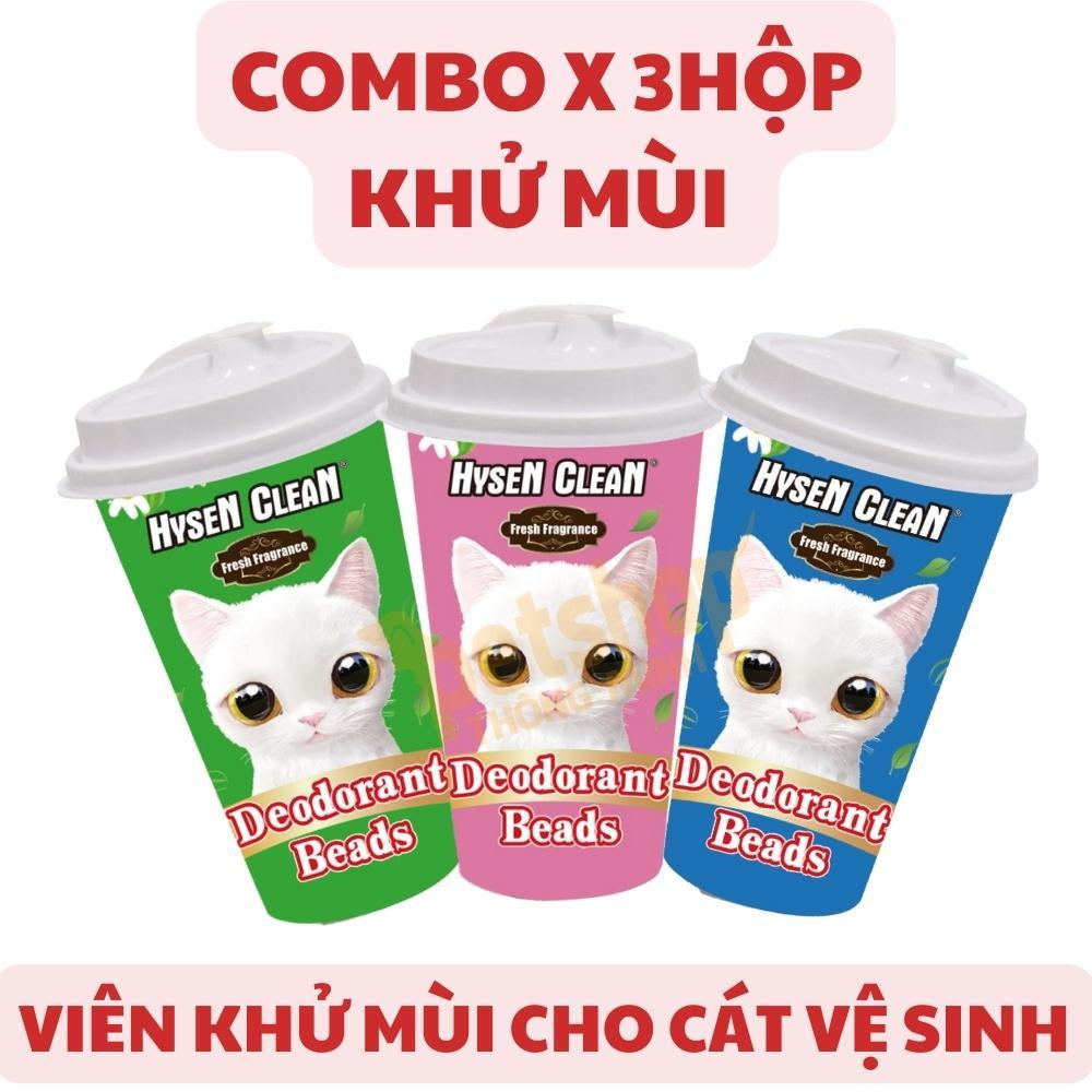 Hạt Khử Mùi Cát Vệ Sinh Cho Mèo Cao Cấp Hysen Clean Đủ Mùi 450G