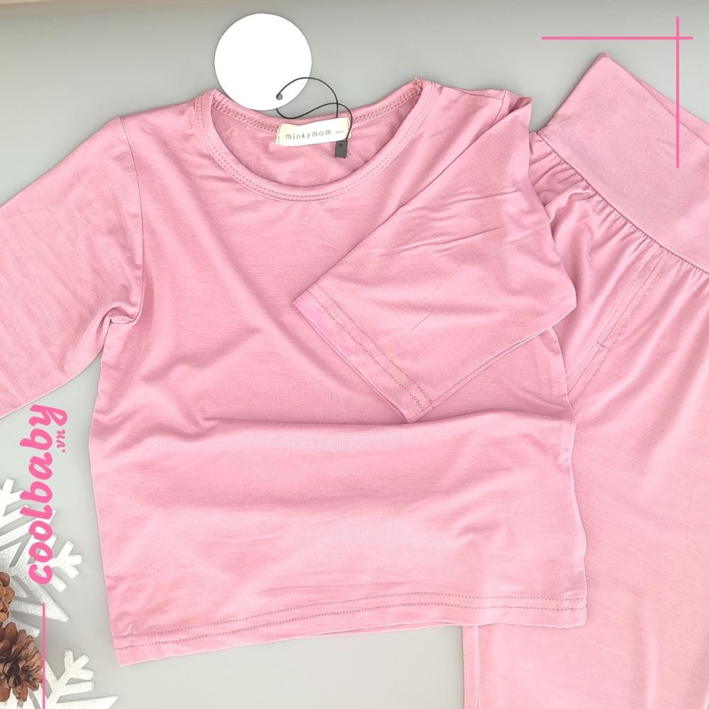 Bộ Đồ Lửng MinkyMom Hàng Chính Hãng Quảng Châu Chất Liệu Mát Lạnh Thoải Mái Co Giãn Dành Cho Bé Gái