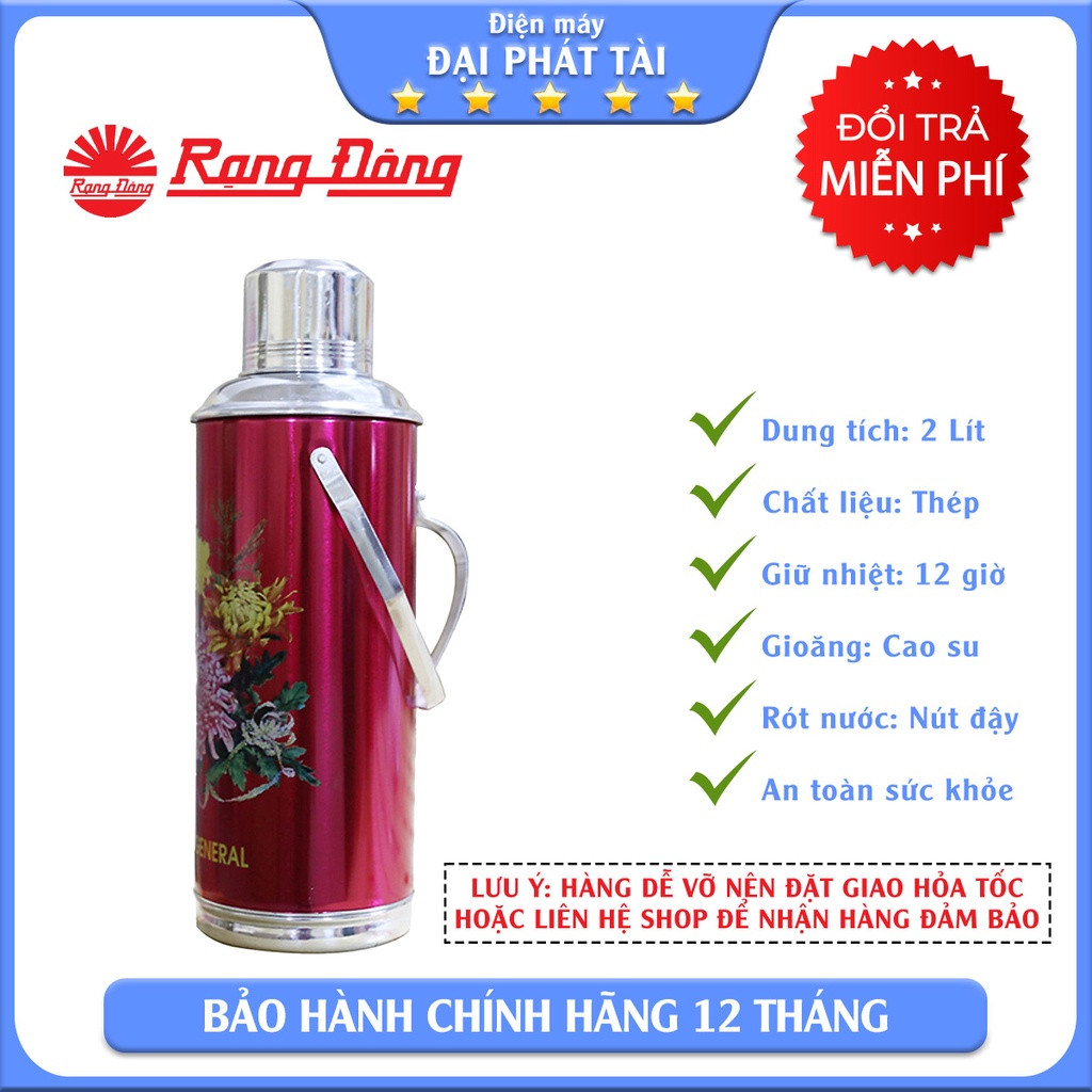Phích Nước Rạng Đông RD 2035 S1 (2L) - RD 2035S1