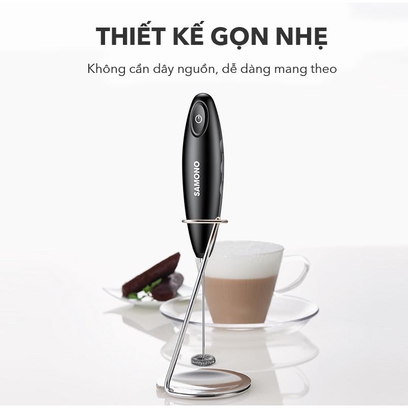 Máy tạo bọt sữa cho các tín đồ yêu thích cà phê cappuchino, latte SAMONO SW-MFB11 - Hàng chính hãng