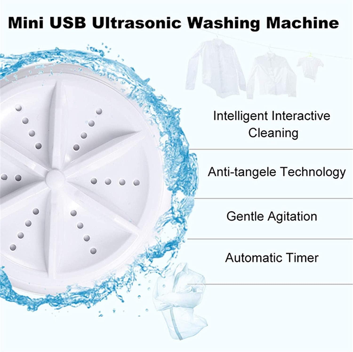 Máy giặt siêu âm di động mini để  bụi bẩn - cáp USB - cho du lịch, nhà, chuyến đi công tác
