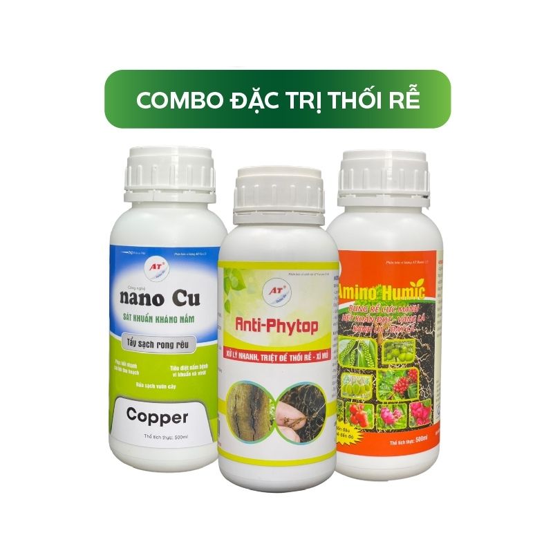 Combo Toàn Diện Trừ Bệnh Thối Rễ AT Chống Lây Lan Hiệu Quả An Toàn, Giúp Cây Phục Hồi Tăng Năng Suất