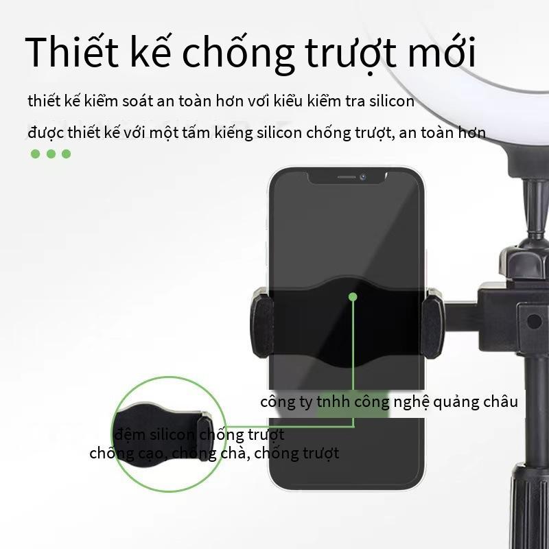 Đèn LED vòng 6 inch trực tiếp dành cho máy tính để bàn kiểu dáng mới nhất, bộ đèn selfie làm đẹp làm đẹp, giá đỡ điện thoại di động, vị trí máy ảnh kép,