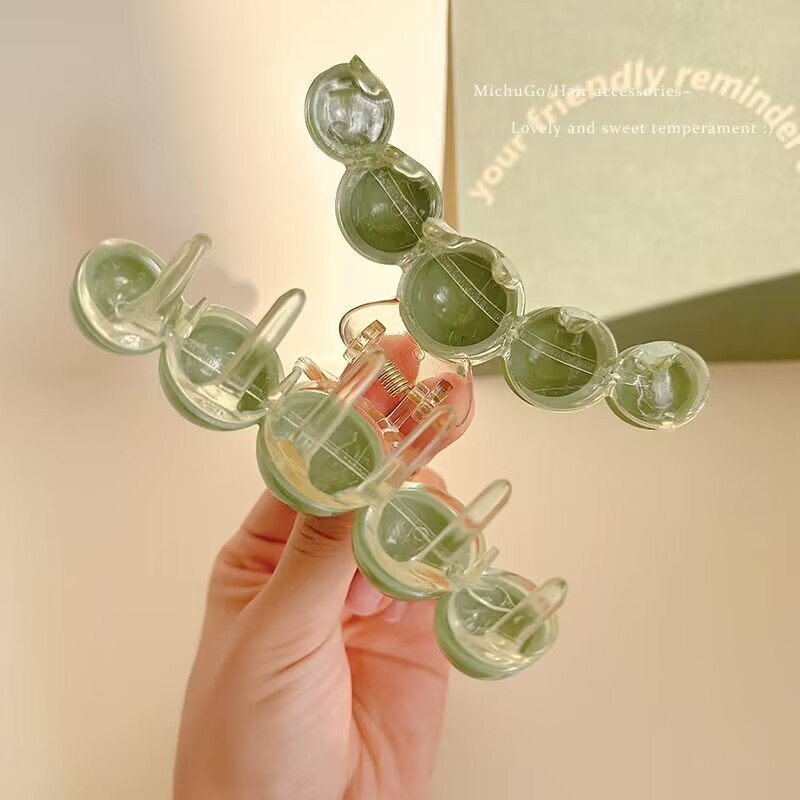 Kẹp cặp tóc càng cua hàn quốc đính ngọc trai phong cách tiểu thư cute xinh dễ thuong cho nữ màu xanh ngọc
