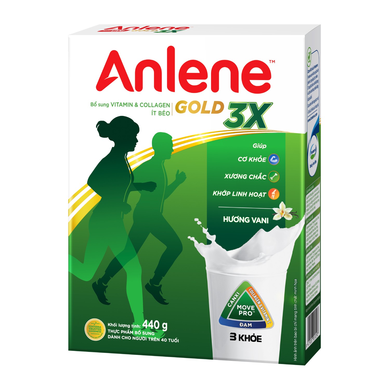 Sữa Bột Anlene Gold Movepro Hương Vanilla (Hộp Giấy 440g)