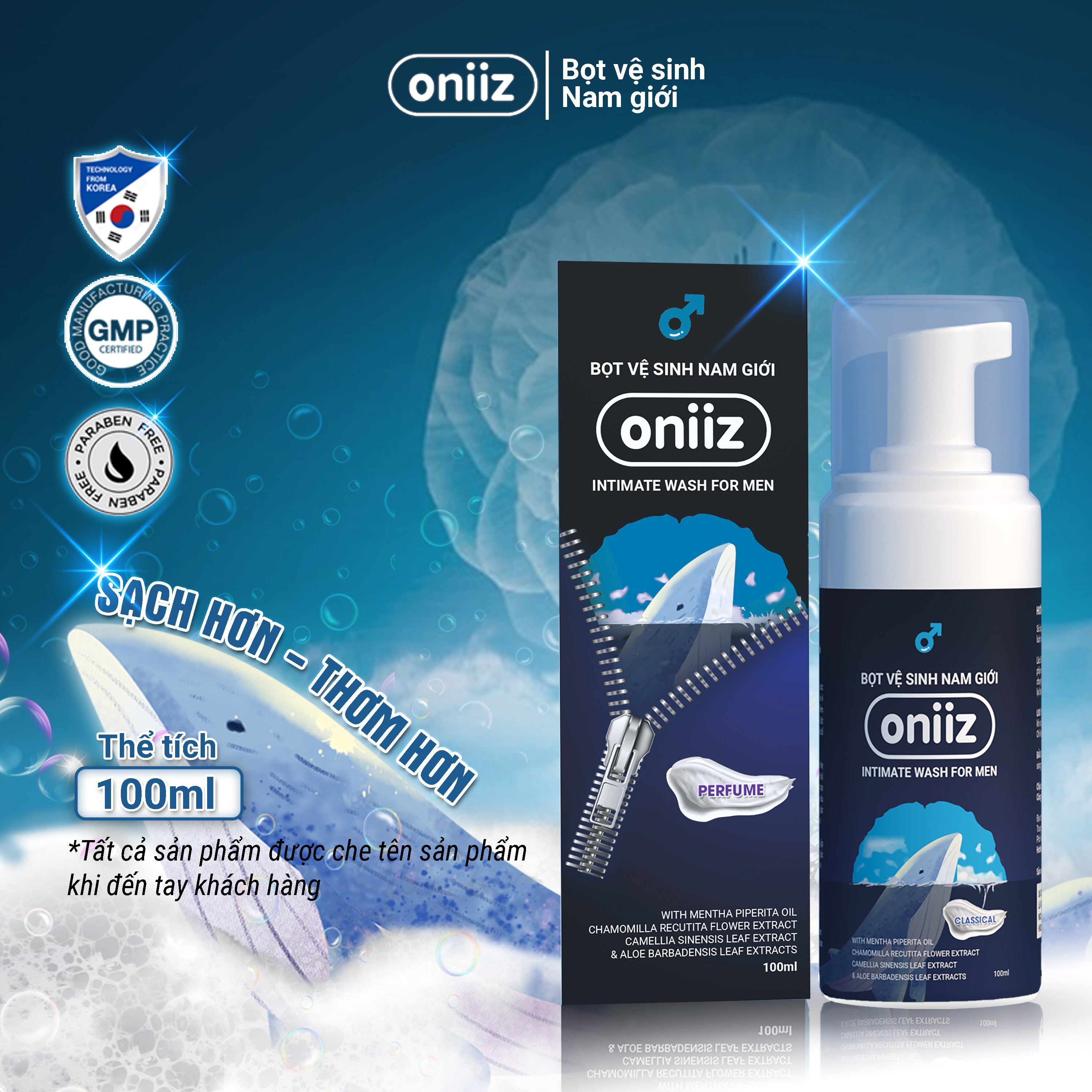 Bọt vệ sinh nam giới Oniiz 100ml