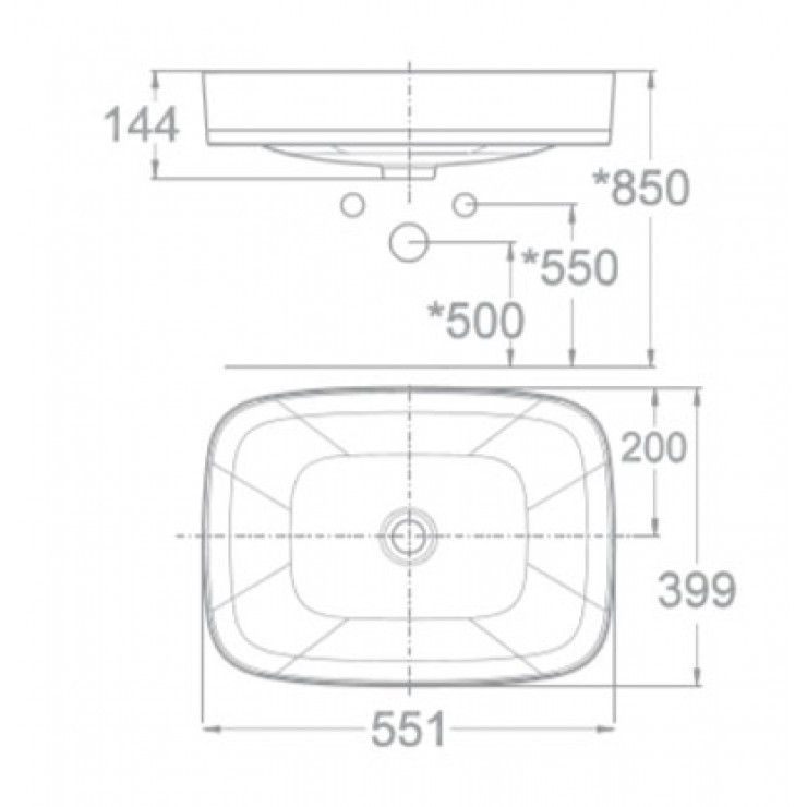 Chậu Rửa Đặt Bàn American WP-0628 Signature