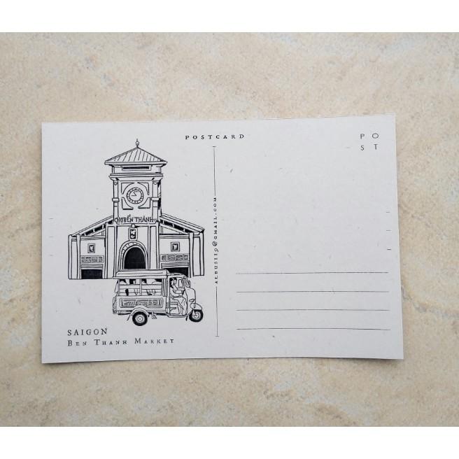 Postcard Saigon | Bưu Thiếp chủ đề Sài Gòn giấy dày | Zip A1