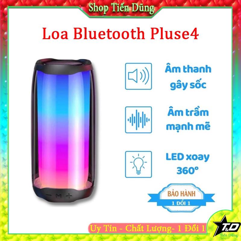 Loa Bluetooth Pluse 4 Có Đèn Led Theo Âm Nhạc Công Suất 20w 360 Độ Âm Thanh Chuẩn Bass Căng Đét Pin Cực Khoẻ