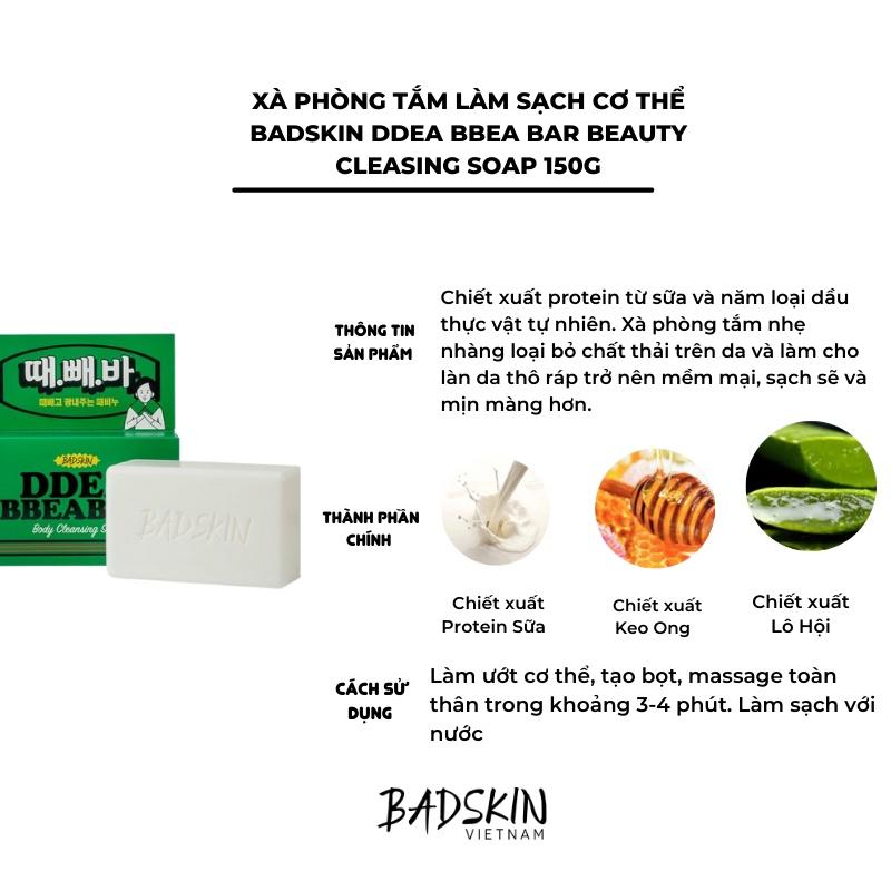 Xà Phòng Tắm Tẩy Da Chết Badskin DDEA BBEABAR Body Cleasing Soap 150g