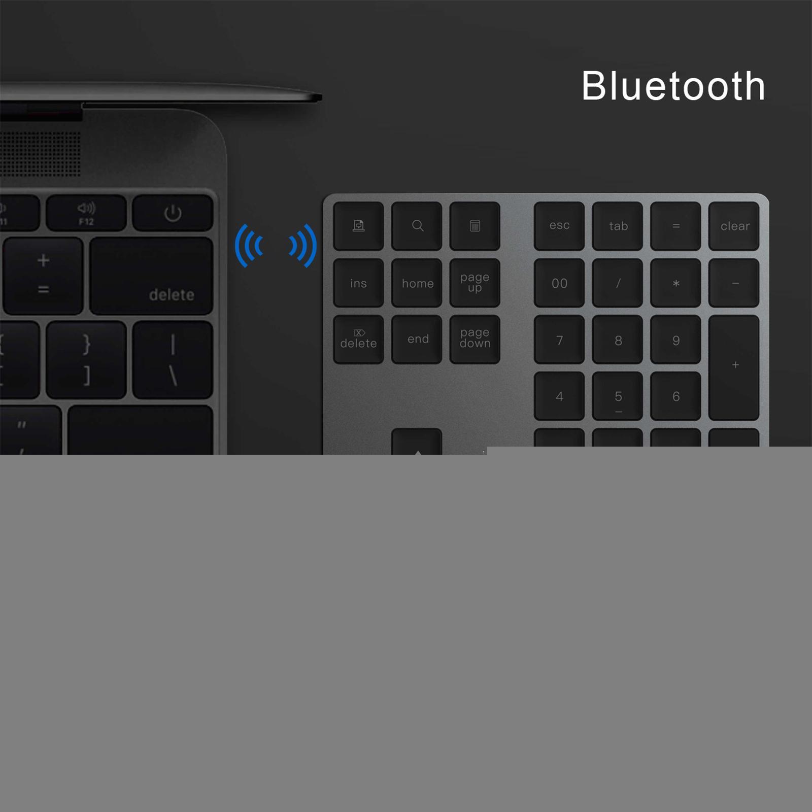 Mini Bluetooth Numeric Keypad Number Pad Accounting Wireless for PC Desktop