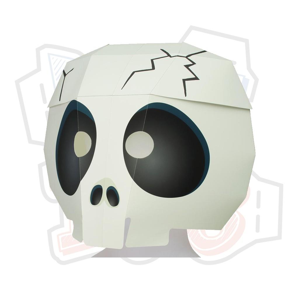 Mô hình giấy Lễ hội Mặt nạ Đầu lâu Halloween (đội lên được)