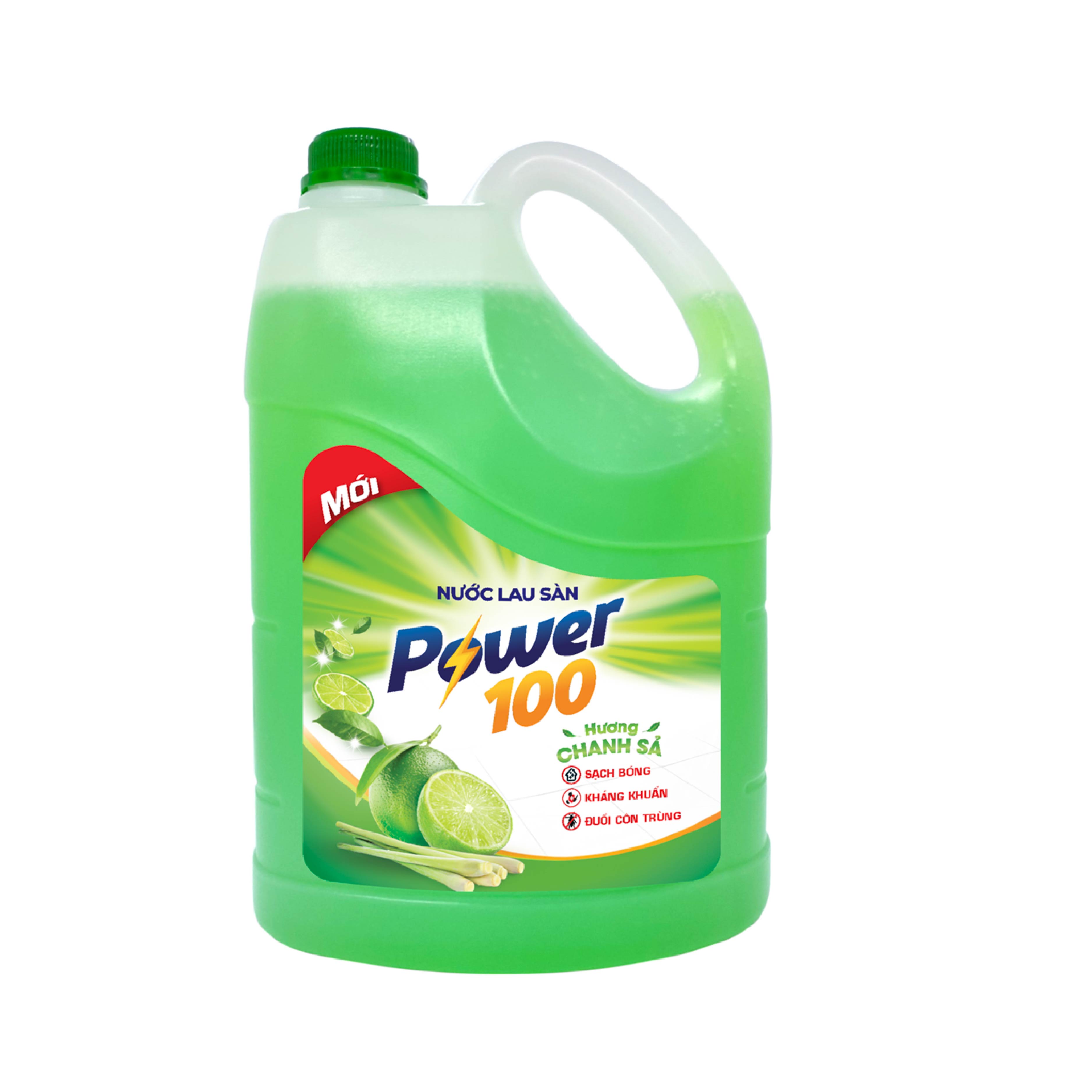 Chai Nước Lau Sàn POWER100 Tinh Dầu Chanh Sả 3.5KG