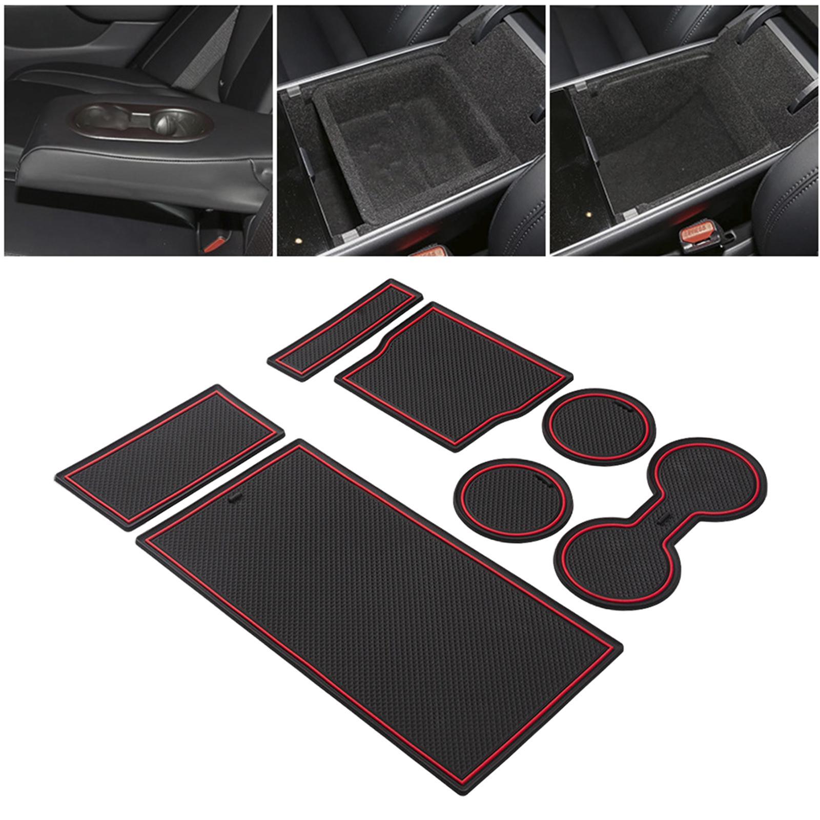 Hình ảnh Center Console Liner Mats Cup Holder Inserts Kit Fit for