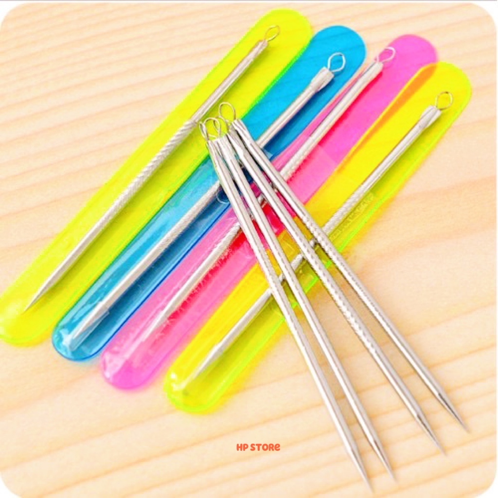 Cây Nặn Mụn 2 Đầu, Que Nặn Mụn Cao Cấp Inox Hàng Chuẩn Loại 1 Dài 12cm