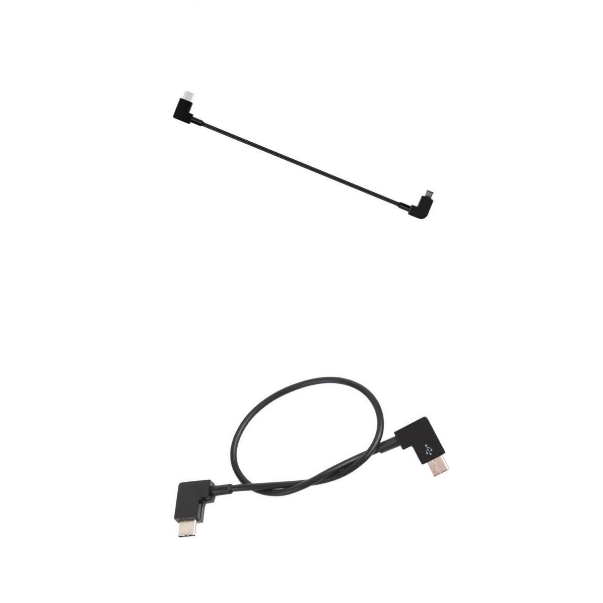 Right Angle Type-C to Type C and Micro USB Charging Cable Data Sync Cord Set