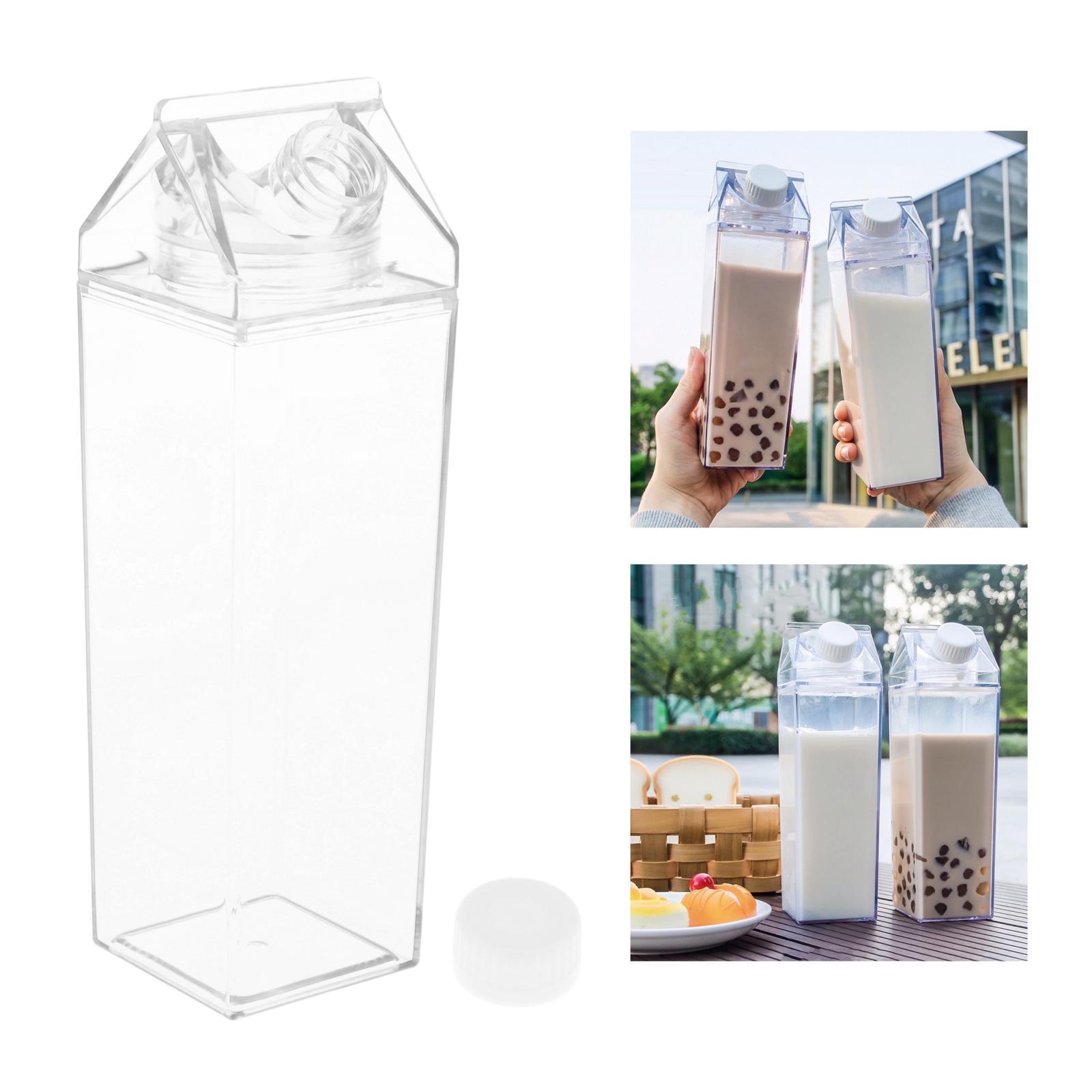 2X Milk Carton Water Bottle Portable Juice Bottle For Travel Camping Coffee
