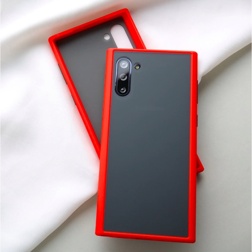 Ốp lưng trong nhám viền màu chống sốc cho SamSung Galaxy Note 10