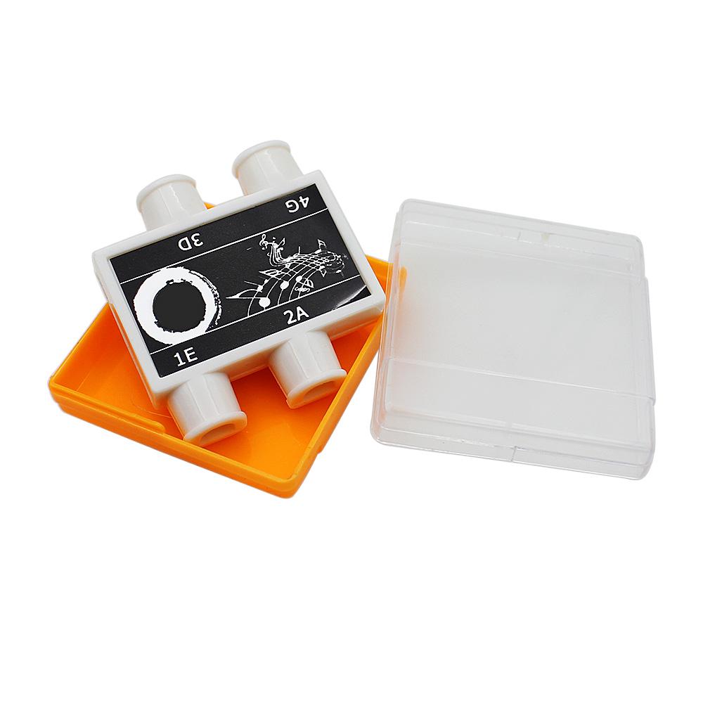 Portable 4 Notes Diatonic Pitch Pipe Box Tuner for Violin Practicing White